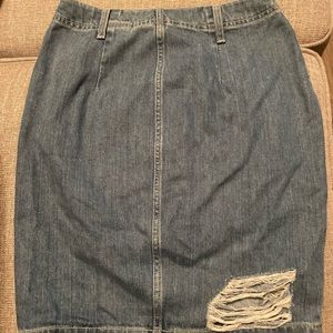 Divided blue Jean skirt